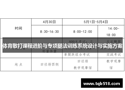 体育散打课程进阶与专项腿法训练系统设计与实施方案